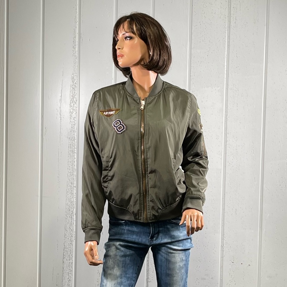 *Forever 21 Women's Air Force Army Green Jacket Sz M